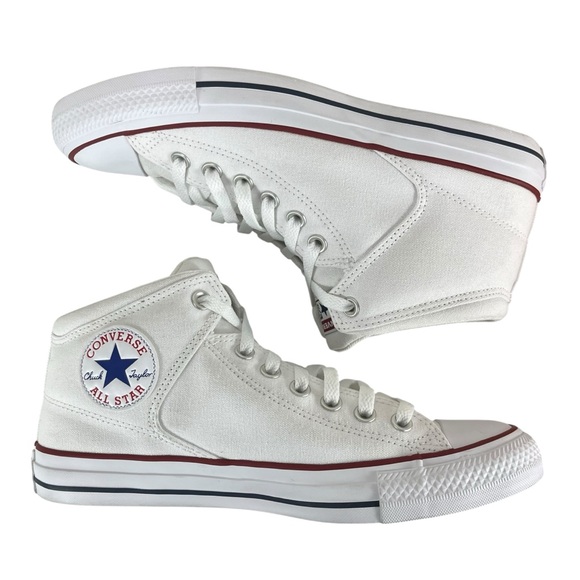 Converse Unisex Men 8 | Women‎ 10 CTAS Hi Street Mid Top White Sneakers A01688F - Picture 8 of 11